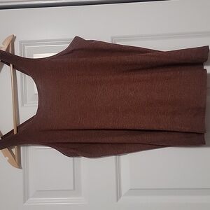 Beyond Yoga Heathered Brown Tank Top Size 1X Fits 2x 3x